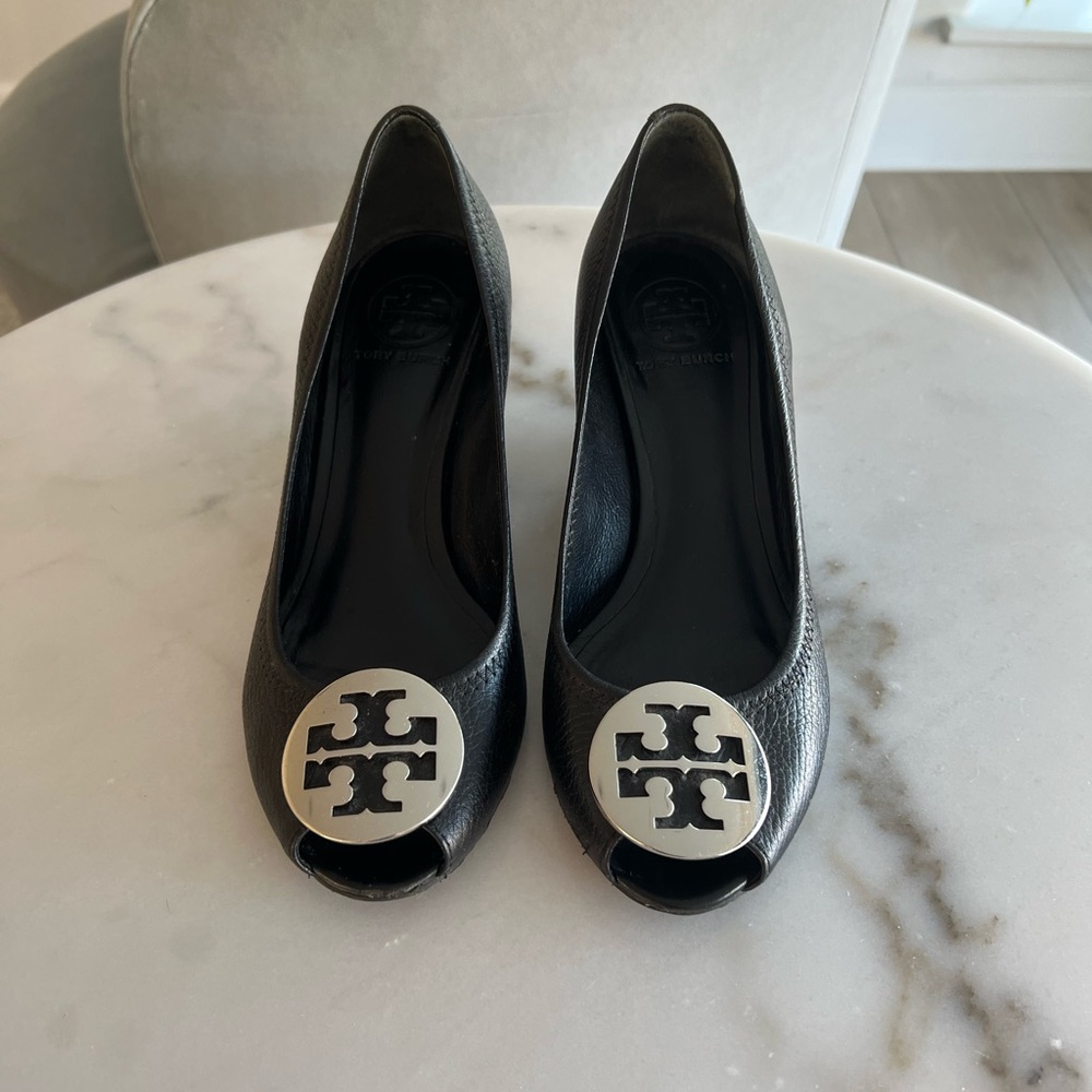 Tory Burch Sally 2 Peep Toe Wedges